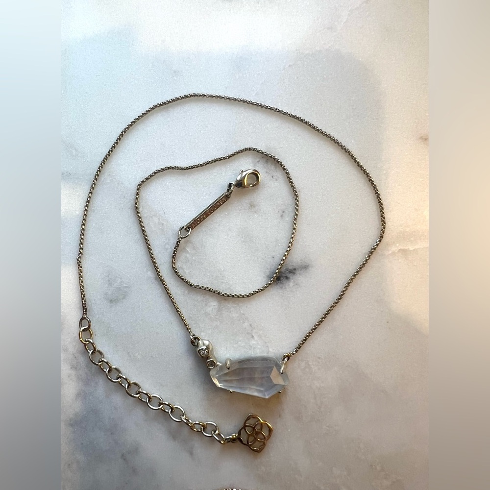 Kendra Scott White Cami Kyocera Opal Necklace